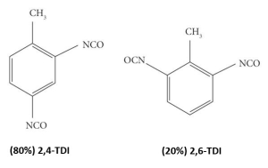 ساختار شیمیایی تولوئن دی ایزوسیانات tdi-kt-80