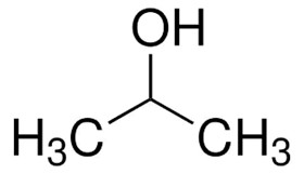  ساختار شیمیایی ایزوپروپیل الکل (IPA)